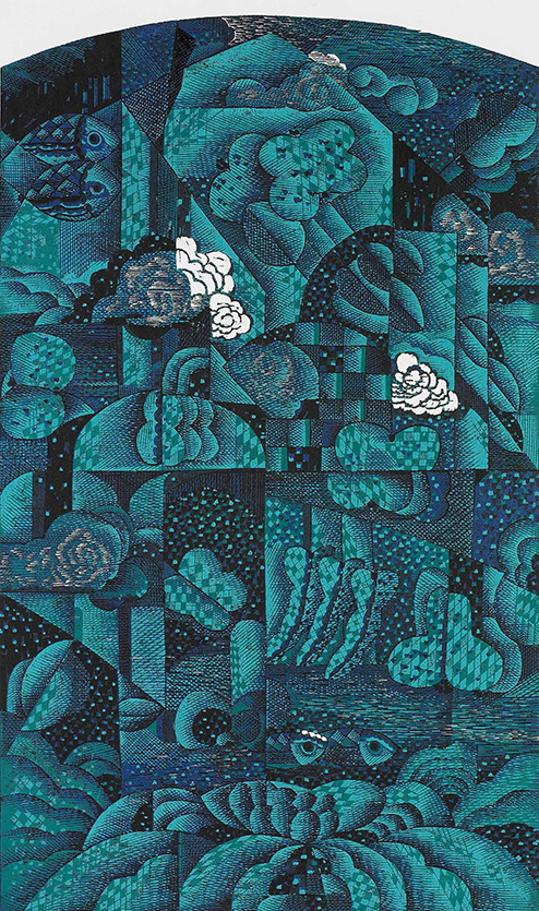 绿色幻影 张洪驯 版画 60.5cm×36.5cm.jpg